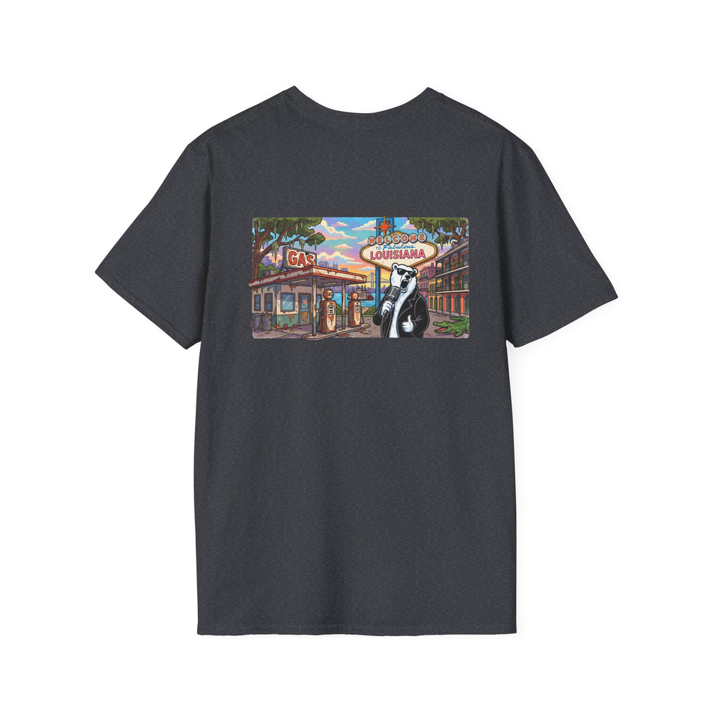 Louisiana Retro Vegas Style Badge T-Shirt | State Vintage Emblem