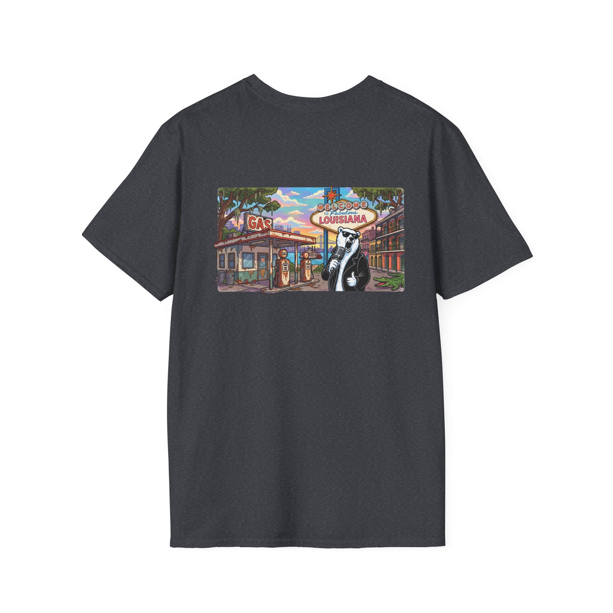 Louisiana Retro Vegas Style Badge T-Shirt | State Vintage Emblem