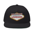 Fabulous Louisiana Flat Bill Cap | Embroidered Snapback Hat