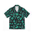 Vintage Bailey Hawaiian Shirt | Green & Black All-Over Print