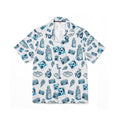 Vintage Bailey Hawaiian Shirt | Blue & White All-Over Print