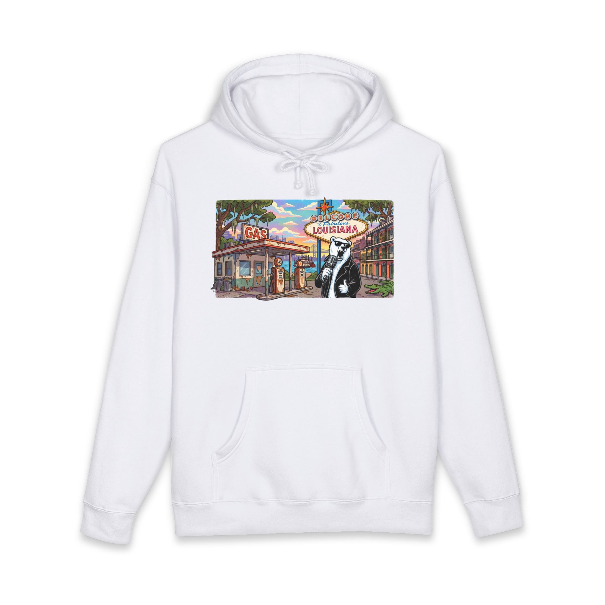 Premium Heavyweight Hooded Louisiana Bear Sweatshirt
