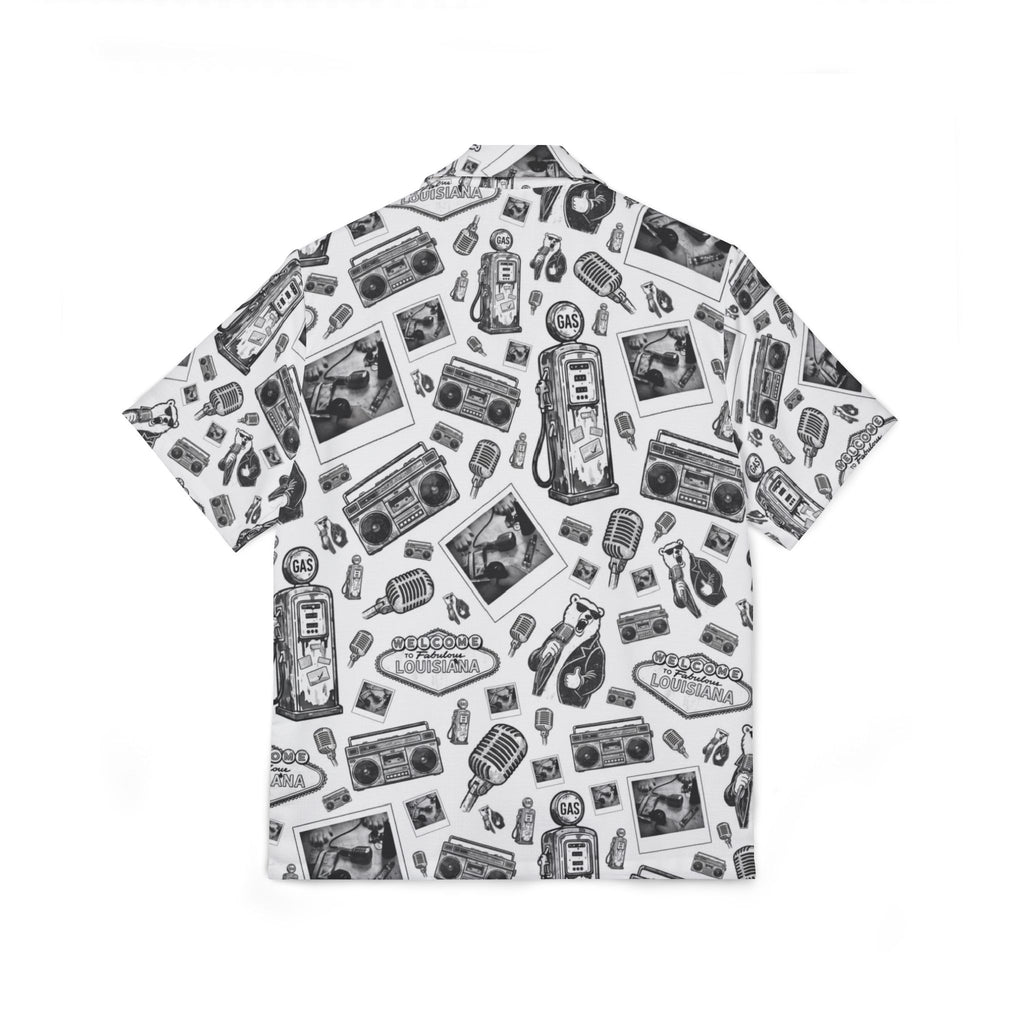Vintage Bailey Hawaiian Shirt | Monochrome All-Over Print