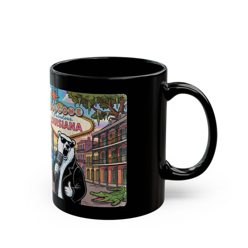 Fabulous Louisiana|Bear Bailey Illustration Mug Black