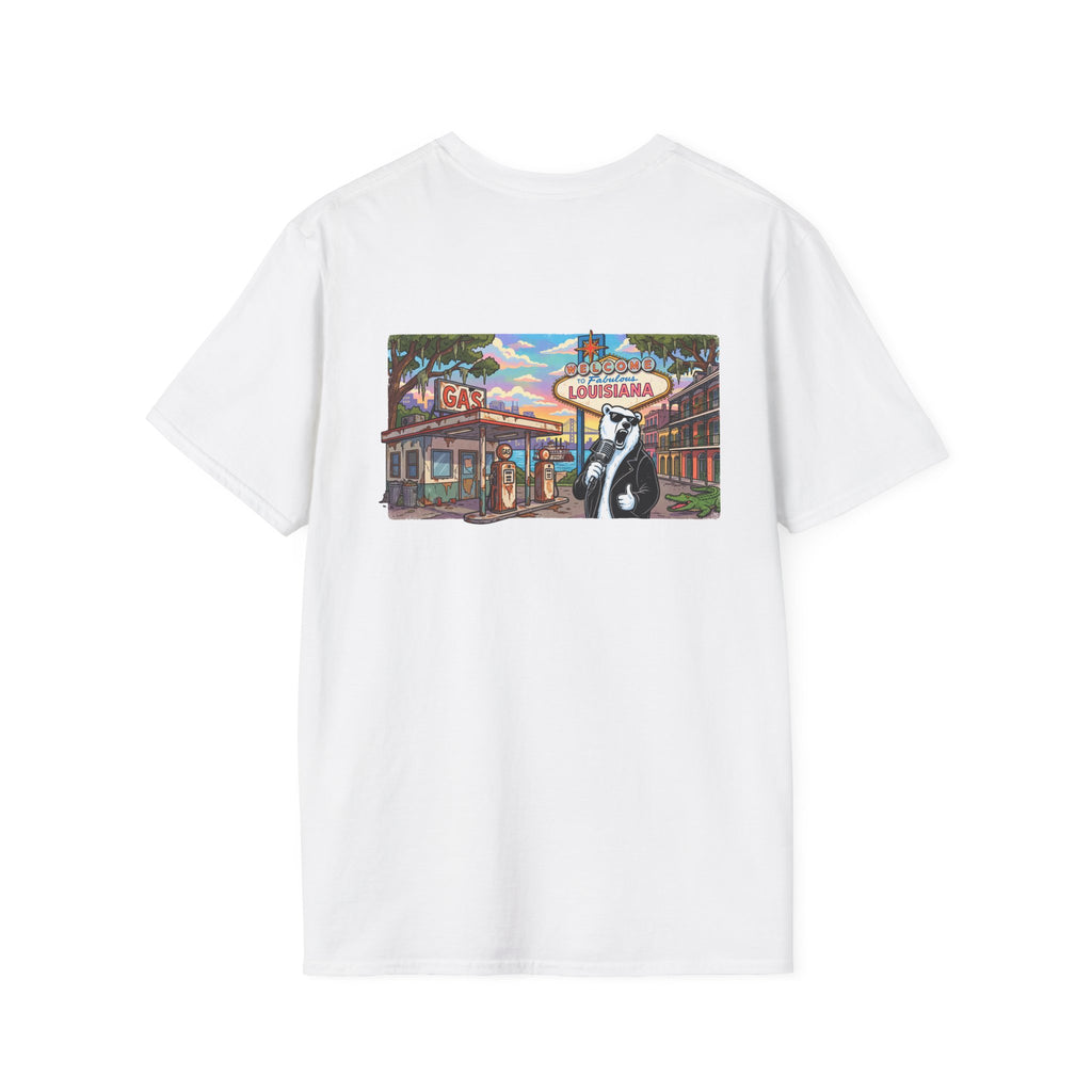 Louisiana Retro Vegas Style Badge T-Shirt | State Vintage Emblem