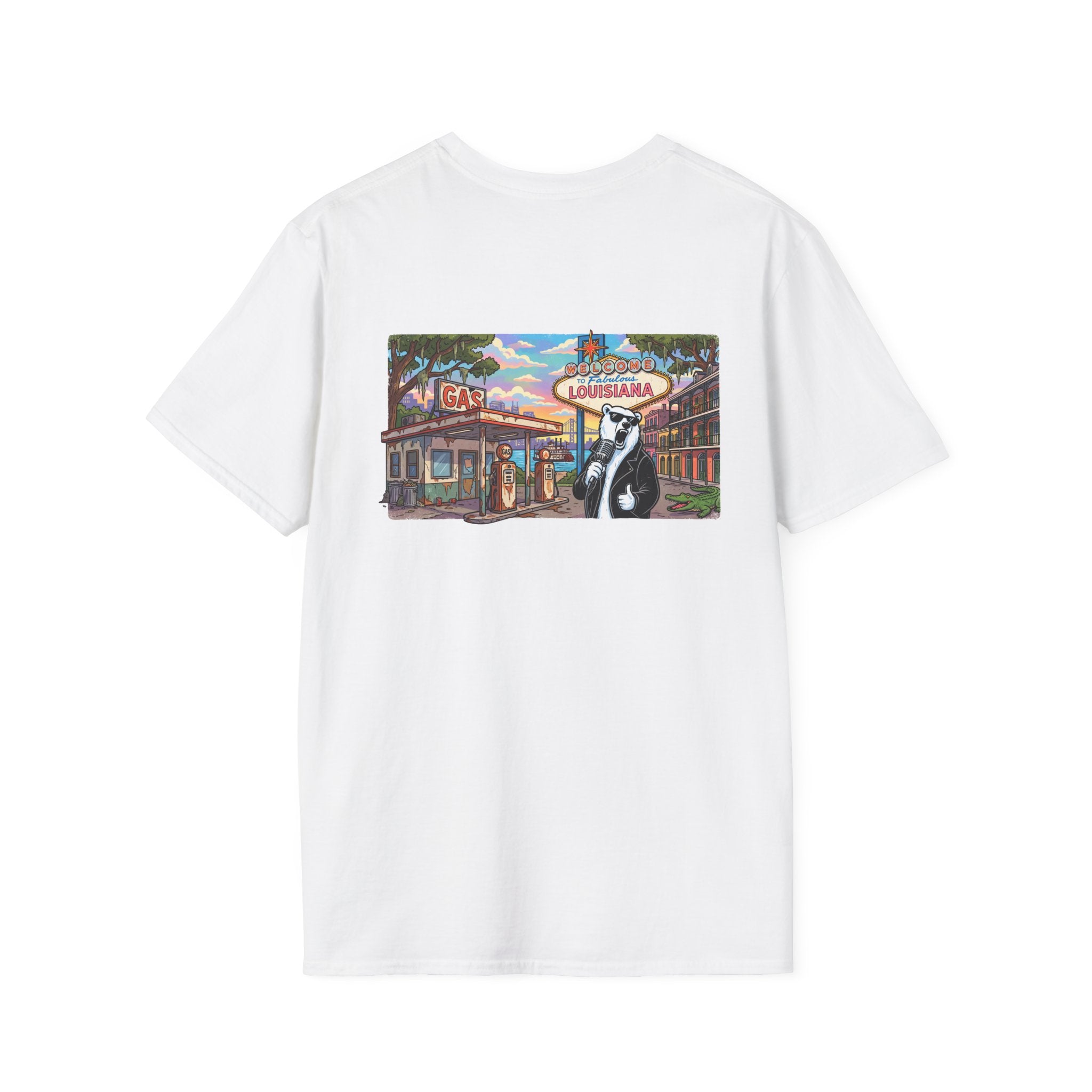 Louisiana Retro Vegas Style Badge T-Shirt | State Vintage Emblem