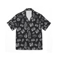 Vintage Bailey Hawaiian Shirt | Black & White All-Over Print