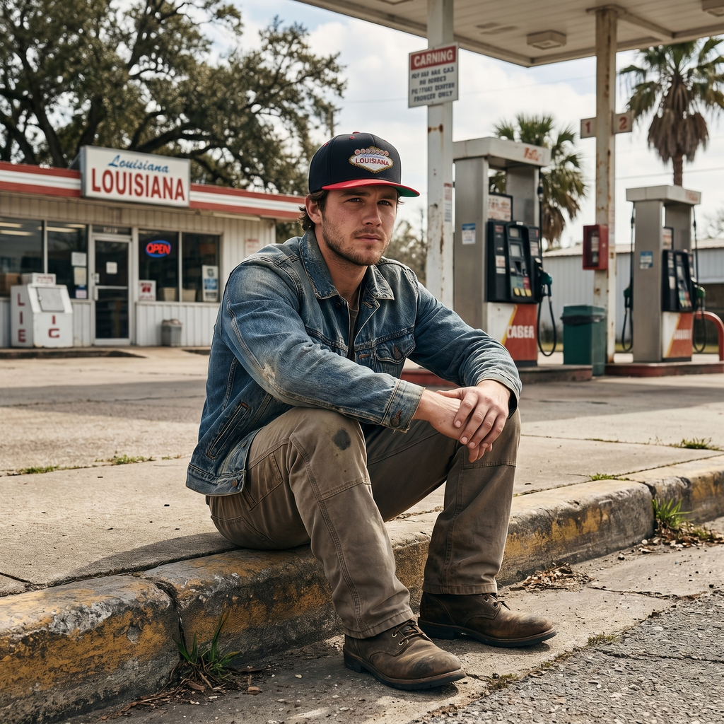 Fabulous Louisiana Flat Bill Cap | Embroidered Snapback Hat