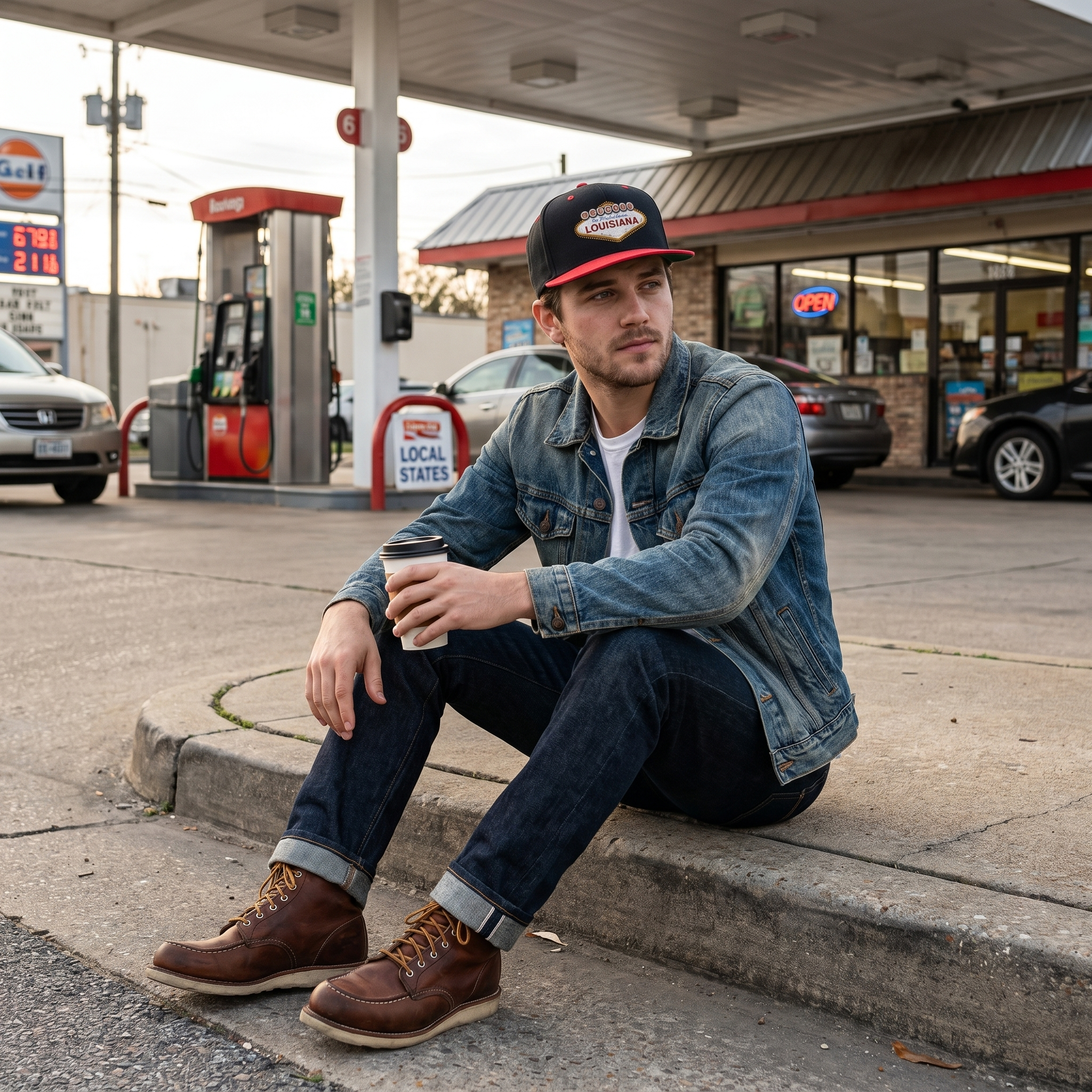 Fabulous Louisiana Flat Bill Cap | Embroidered Snapback Hat