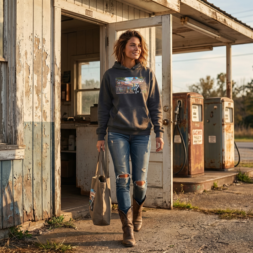 Premium Heavyweight Hooded Louisiana Bear Sweatshirt