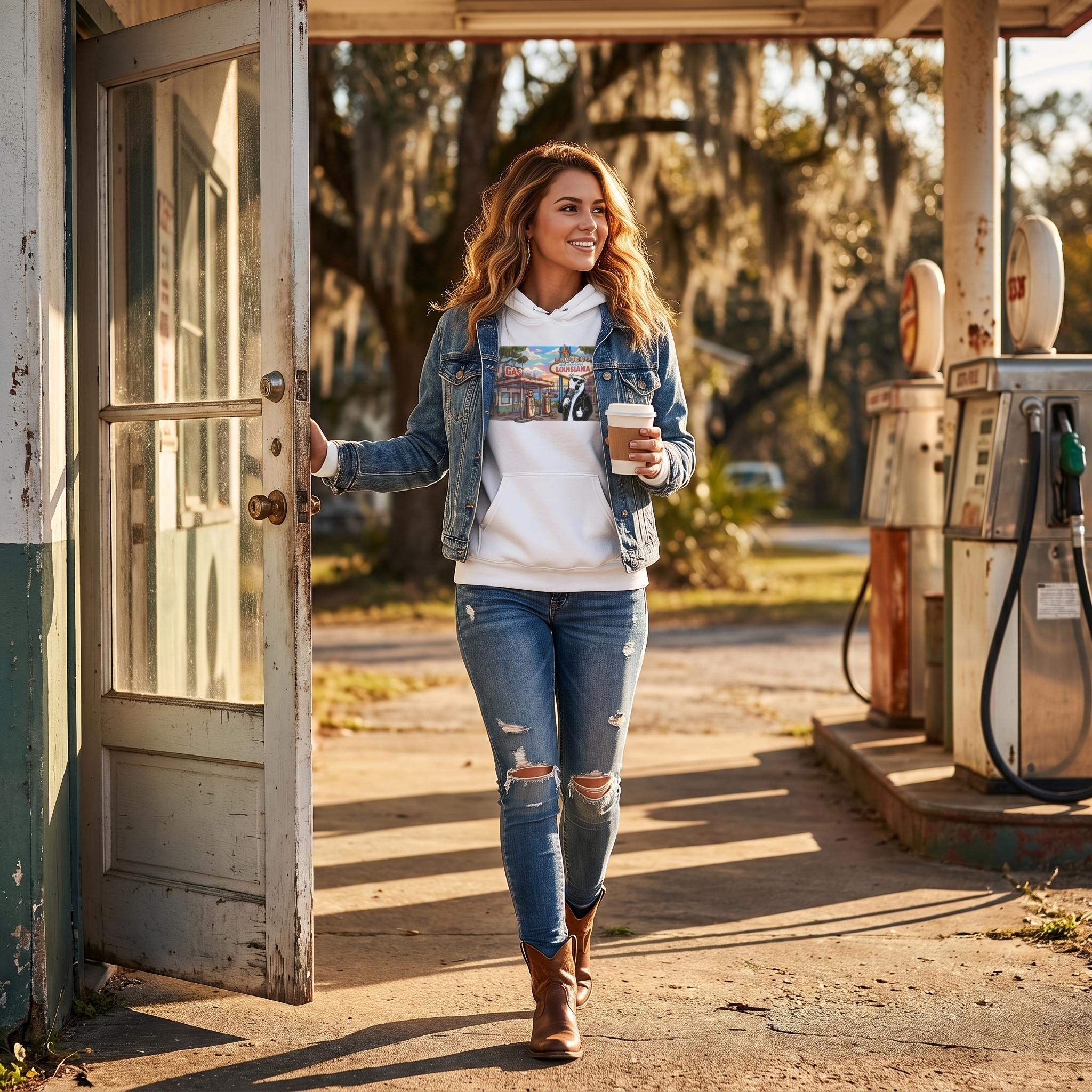 Premium Heavyweight Hooded Louisiana Bear Sweatshirt