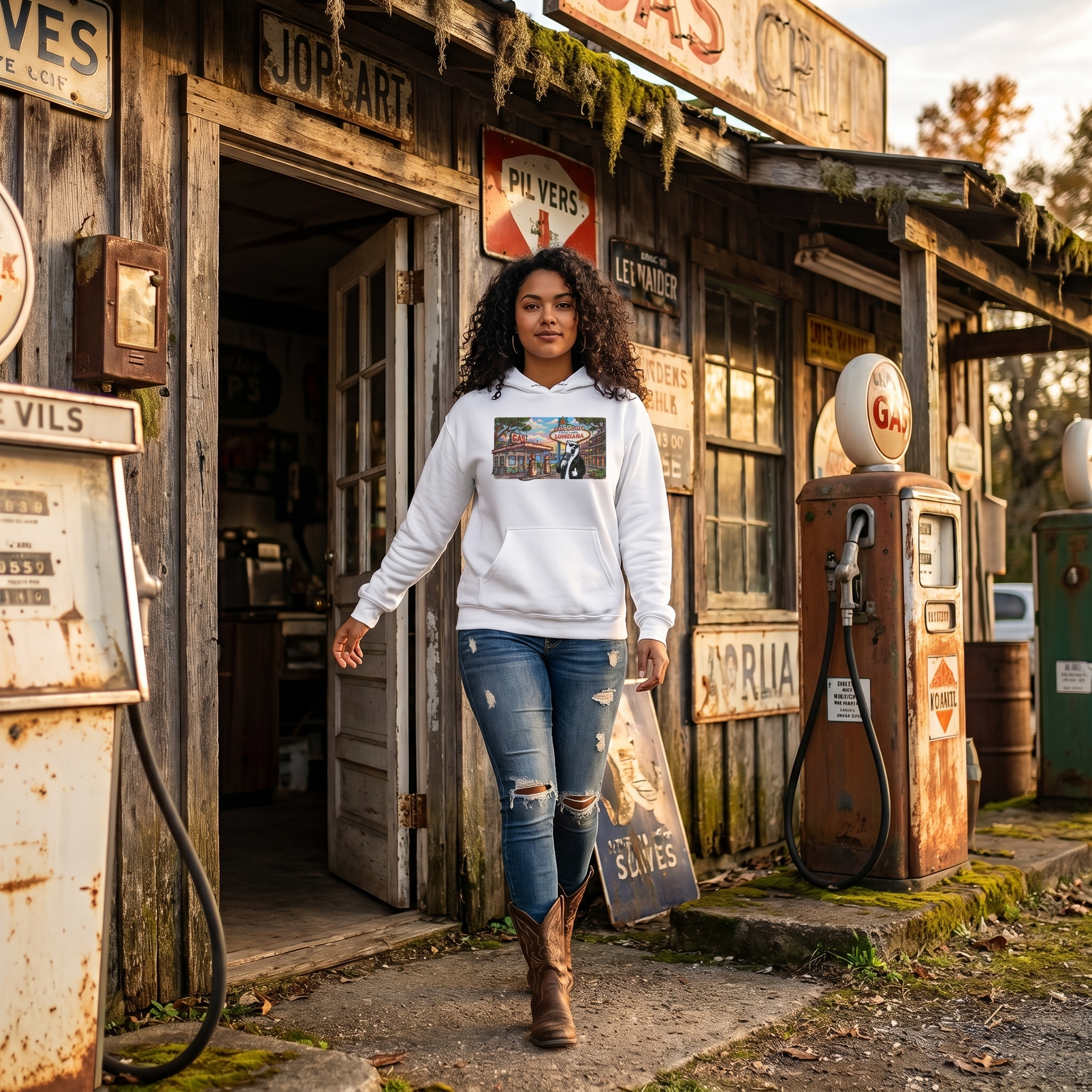 Premium Heavyweight Hooded Louisiana Bear Sweatshirt